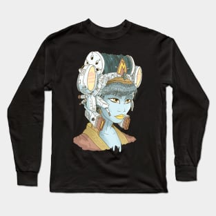 MC priest. girl with sci fi helmet. Long Sleeve T-Shirt